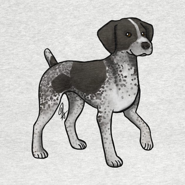 Dog - German Shorthaired Pointer - Black White Ticked Patched by Jen's Dogs Custom Gifts and Designs